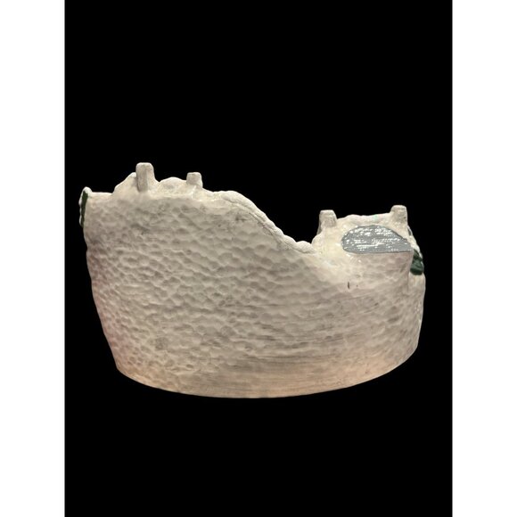 Vintage Glittery Winter Ceramic Bisque Carriage Houses‎ Marked Howell Ceramics - Picture 5 of 12